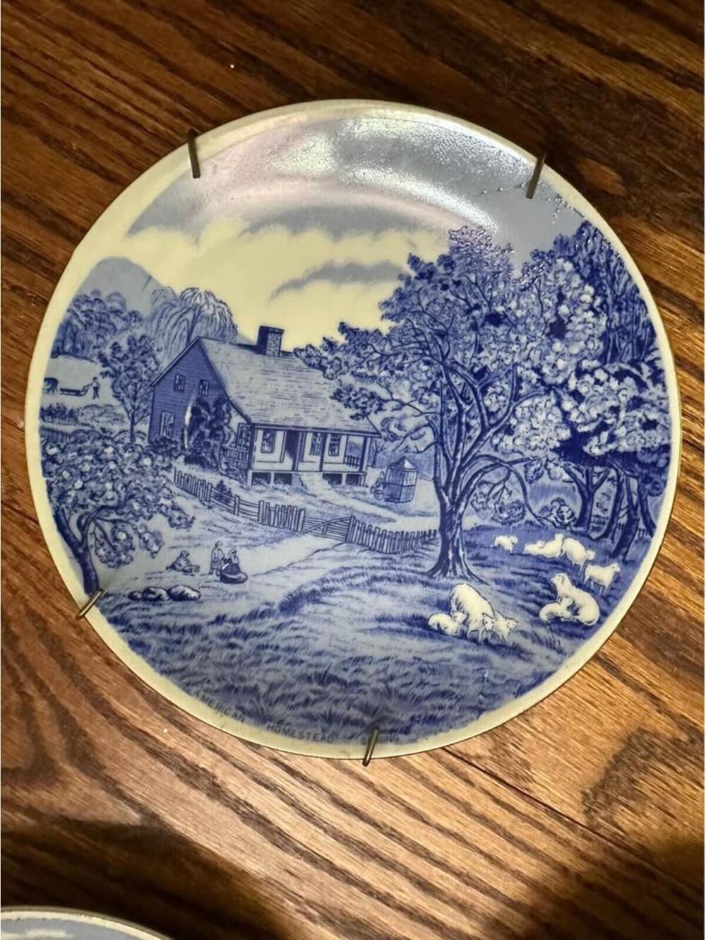 Blue & White vintage plates set of 4. Made in Japan - Picture 5 of 8